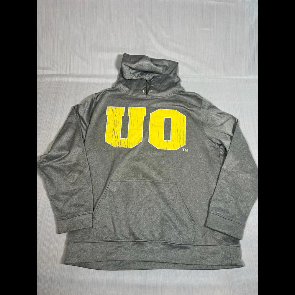 J America University of Oregon Ducks Men's XL Gray Hooded Sweatshirt (A5)